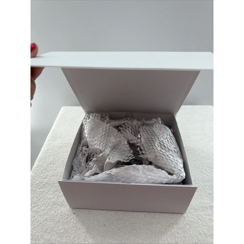 Cartier Box Empty White 9.5in X 8in X 4in Magnetic Flap With Original Filler
